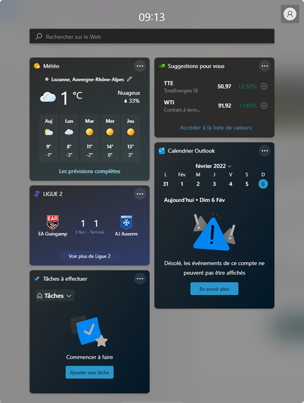 Widget Windows 11