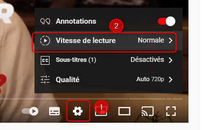 Accélérer une vidéo youtube