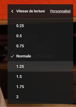 Accélérer une vidéo youtube 2
